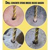 Masonry Drill Bit Set 1/8 in. Carbide Tip Golden Flute Drill Concrete Rock-10Pcs