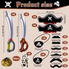 Fun Pirate Party Supplies Set - 153-Piece Fun Pack for Kids: Pirate Birthday, Adventure & Souvenir - Includes 12 Hats, 12 Eye Patches, 12 Swords, 12 Beards, 12 moustaches，100 Gold Coins & 5 Stickers