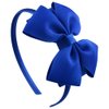 Kistreao Bow Headband Blue Hair Bows Hair Band Big Bows Headband Cute Hair Accessories for Women Girls Holiday Party Supplies
