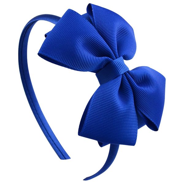 Kistreao Bow Headband Blue Hair Bows Hair Band Big Bows Headband Cute Hair Accessories for Women Girls Holiday Party Supplies