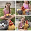 MaoGoLan 8Pcs Chicken Stuffed Animals, Stuffed Laying Hen Chicken Plush Toys with 3 Babies Chickens and 3 Eggs,1 Nest House Plush Set, Cute and Soft Farm Stuffed Animals Gift for Kids,Girls,Boys