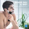 LOBINH Electric Razor for Men, 3D Rechargeable Waterproof IPX7 Electric Shaver for Men Wet & Dry, Cordless Electric Rotary Razor with Beard Pop-up Trimmer, 1 Hour Fast Charging, 4D Floating Head