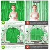 Accevo Green Party Streamers 3.2ft x 8.2ft 3Pack Christmas Streamers Party Decorations Fringe Curtain Streamers for St Patricks Day Backdrop Decorations Hawaiian Jungle Summer Safari Decorations