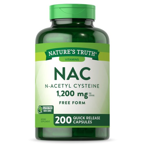Nature's Truth NAC N-Acetyl Cysteine | 1,200mg | 200 Capsules | Free Form Amino Acid | Non-GMO & Gluten Free Supplement