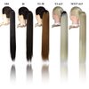 YIBANG 30inch Long Straight Drawstring Ponytail Synthetic High Puff Ponytail Hair Pieces With Comb Clip in Straight Ponytail Clip in Hair Extensions Smooth &Soft(T2/30)…