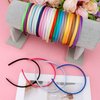 26 Pcs Satin Headbands for Girls DIY Craft Headband 1cm (0.4 inch) Ribbon Girls Headband Fashion Colorful Satin Coverd Hair Band Craft, 26 Colors