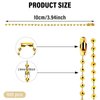 100Pcs Ball Beads Chain,4inch Bead Chain Gold Beads 2.4mm Diameter with Ball Connector Clasp Keychain Rings Metal Rings for Crafts Dog Tag Metal Chain Metal Bead Chain Dog Tag Chain