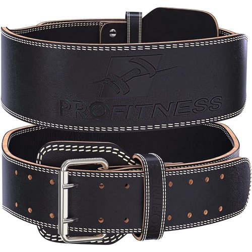 Leather Weight Lifting Belt for Men, Womens Weight Lifting Belts, Back Belt Weightlifting, Squat Belts for Men, Weight Training Belt, Deadlift Belt for Men, Clip Lifting Belt (Small, Black/White)