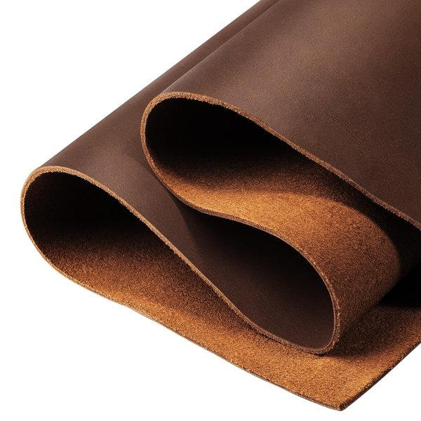 Full Grain Leather Pieces for Leather Working, Tooling Leather Sheets for Crafts 12"x12" Genuine Leather Material 1.8-2.1 mm Thick Leather Hide for Crafting Earring Hobby Dark Brown