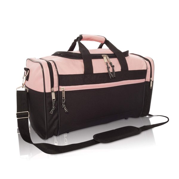Dalix 17'' Womens Duffle Bag in Pink and Black Medium