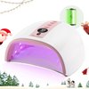 MelodySusie Rechargeable UV LED Nail Lamp, P-PLUS30G Cordless UV Nail Light for Gel Nails with 3 Timer Settings, Professional Nail Dryer for Salon & Home Use (Pink)