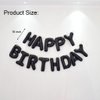 Happy Birthday Balloon Banner 40 inch 16 Balloon Number 16 Inch Happy Birthday Letters Balloons Black Foil Mylar Balloons for 16th Birthday Decorations Party Supplies