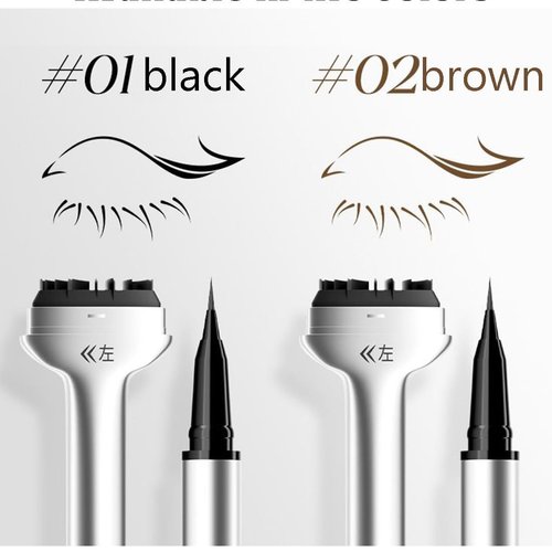 2-in-1 Waterproof Eyeliner and Lower Eyelash Stamp Kit,Lower Lash Stamp,Lower Eyelash Stamps Tool,Eye Makeup Tools,Lower Lash Stamp with Ink (Black)
