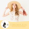 Tyqour 4Pcs Floral Hair Scarf Scrunchies Floral Hair Scarf with Long Ribbon Bow Scrunchies Boho Elastic Floral Bow Hair Ties Hair Accessories for Woman Girls