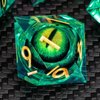KERWELLSI Float Beholder's Dragon Eye Dice, 7Pcs Liquid Core DND Dice Set D&D, Dungeons and Dragons Sharp Edge Resin Dice with Gift Box, Polyhedral Role Playing RPG D and D Dice D20 D12 D10 D8 D6 D4