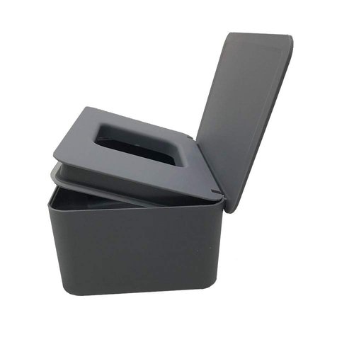 DEF Wipes Dispenser Baby Wipes Case Sealed Keeps Wet Tissue Fresh Flushable Case Holders Easy Open and Close Non-Slip for Desk Office Dorm Kitchen Washroom Vanity(Gray)