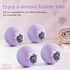 KASTU Dried Flower Bath Salt Balls,4 Pack Gift Set,Lavender Extract Essential Oils,Moisturizing Dry Skin,Fizzy Spa,Relaxation,Self Care,Relaxing,Bubble Bath Bomb Gifts Idea for Men Women