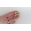 Generic Small shiny gold metal three stars hair claw clip with crystals