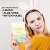 FACETORY K Beauty Face Mask Skin Care - Everyday LEMON Brightening Sheet Mask | Plant-Based with Lemon Extract (10 Pack)