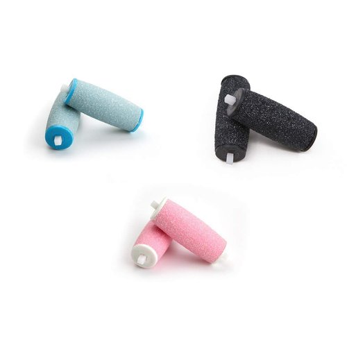 6 Pcs Extra Coarse Pedicure Rollers Replacement Rollers Heads Diamond Wet Dry Compatible for Velvet Smooth Pedi Perfect Electronic Foot File