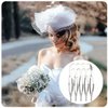 Qoaimu 20 Pack Hair Side Combs, 5 Teeth Small Metal Combs, Plain Blank Crafting DIY Slide Combs, Bridal Wedding Veil Combs for Fine Hair, Silver and Gold