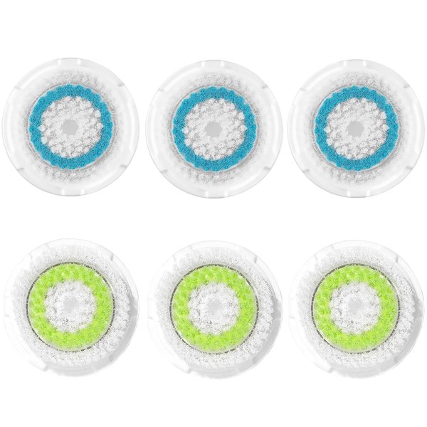 Facial Cleansing Brush Heads,Face Brush Head Replacements Compatible with Clarisonic Mia 1, Mia 2, Mia Fit, Alpha Fit, Smart Profile Uplift,Deep Pore and Sensitive（6 Pack）