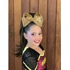 1PCS 8 Inch Big Sequin Hair Bows for Girls Alligator Clips Sparkly Glitter Hair Accessories for Little Teen Toddler Girls Kids (Gold)