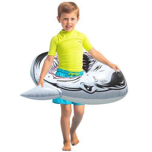 Inflatable Shark Float for Pool,Ride on Pool Party Lounge Toys for Kids,Small Inflatable Swimming Ring Swimming Pool Float Summer Water Fun Shark Floaties