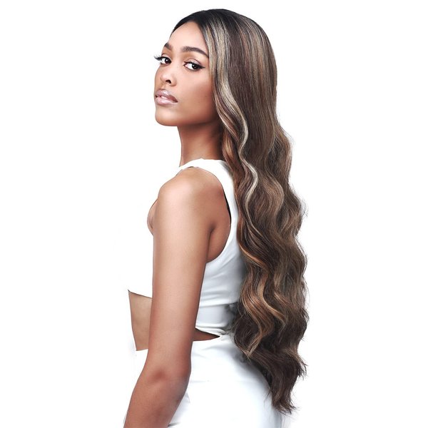 Bobbi Boss 13X2 Deep Lace Synthetic Hair Wig - MLF415 JOSEPHINE, Updo Revolution Long Curly Style , High Heat Resistant Wigs (OL1B.30)