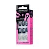 KISS imPRESS Press-On Manicure Halloween, Blue, Short Length, Square Shape, PureFit Technology, Chip Proof, Smudge Proof, Waterproof, Prep Pad, Mini Nail File, Manicure Stick & 30 Fake Nails