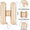Happy Birthday Balloons Banner 16 Inch, Foil Balloons Personalized Name Letters Balloons Sign Birthday Party Decorations for Women Men Boys Girls (Caramel)