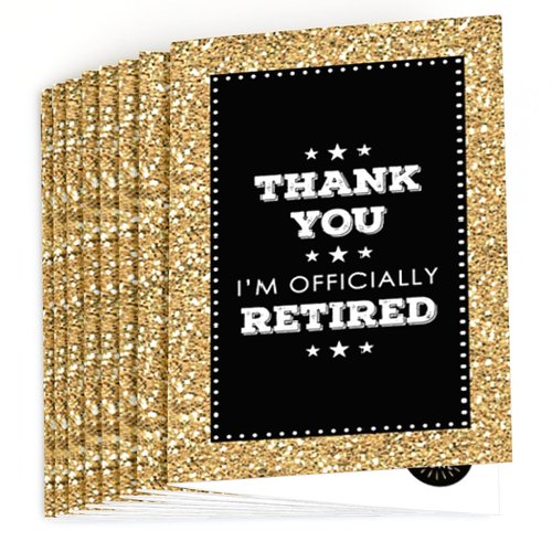 Big Dot of Happiness Happy Retirement - Retirement Party Thank You Cards (8 count)