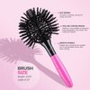 3D Bomb Curl Hair Brush 360° Round Styling Hair Brush Detangling Hairbrush Spherical Ball Brush Salon Round Hair Curling Curler and Wide Tooth Comb for Curly/Long/Wet/Dry Hair