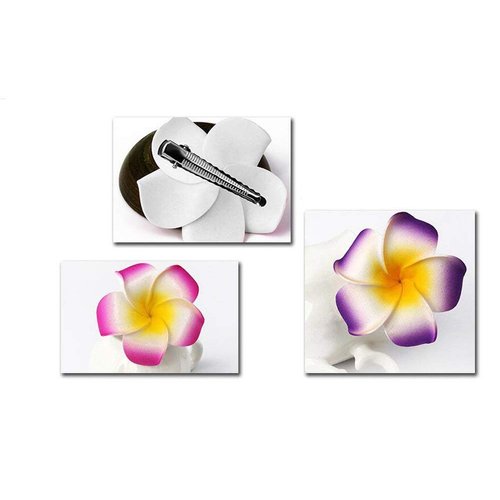 12PCS Women's Grils Hawaiian Plumeria Flower Hair Clips Wedding Bridal Decoration Hairpin Barrette Hair Accessories For Party Beach Holiday (pink)