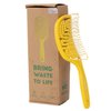 Tangols Gentle Detangler Hair Brush-100% Eco-Friendly Double Curved Straw Hair Brush w/Ultra-Soft Anti Knot Nylon Bristles for Adults,Kids All Hair Types (Yellow)