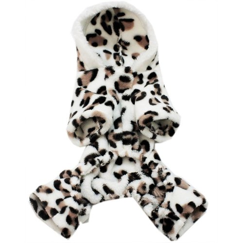 Petparty® Adorable Leopard Dog Coat for Dog Hoodie Dog Clothes Soft Cozy Pet Clothes (Leopard,L)