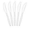 PLASTICPRO Clear Plastic Knives Disposable Cutlery Utensils 100 Count