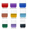 COSYONALL Animal Stainless Steel 9 Color Dog Guide Comb Set,Cutting Length 1/8" to 1 1/4" for 10#/15#/30# A5 Detachable Blade,Compatible with Andis, Oster A5, Wahl KM Series Clipper Guards