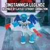 Zing StikBot Zingtannica Action Pack - Collectible Action Figures and Accessories, Includes 1 Stikbot, 1 Set of Accessories, Stop Motion Animation, Ages 4 and Up (Blue (Vangarden))