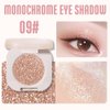 FeiCuiYun Monochrome Glittler Eyeshadow, light Shimmer eyeshadow, pressed glitter eyeshadow, Glittler Matte Pressed Powder Single Vegan Eyeshadow; Talc, Paraben & Cruelty Free, Moonstone (09)