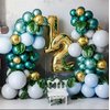 10pcs 18 inch Metallic Green Balloons, Thick Latex Chrome Helium Balloons for Birthday Family Party Wedding Party Baby Shower Decoration Supplies