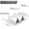 GEIKR Stainless Steel Taco Holders Set of 6 - Each Metal Taco Stands for 3 Tacos - Taco Rack with Handles - Stylish Taco Shell Holders - Oven & Dishwasher & Grill Safe Taco Trays