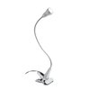 Simple Designs LD2015-SLV 1W LED Gooseneck Clip Light Desk Lamp