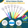Ohuhu 8 Pack Back Scratcher: Extendable Telescopic Bear Claw Scratchers Back Itching Scalp Scratchers Portable Massager Hand Massage Tool with Rubber Handles Great for Mother Father Christmas Gifts