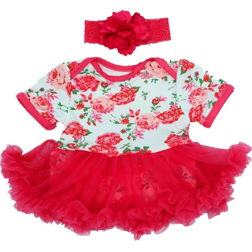 ZIYIUI Reborn Baby Dolls Clothes 3pcs Red Tutu Set Reborn Dolls Outfit Accessories for 17-23 Inch Newborn Baby Doll Girl