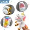 Hopearl Plush Unicorn Hand Puppet with Open Movable Mouth for Imaginative Play, Role Play, Interactive Toy for Storytelling Teaching Puppet Theater, Birthday Gifts for Kids Girls, White, 12''