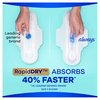 Always Ultra Thin Pads Size 2 Super Long Absorbency Scented with Wings, 40 Count, Packaging may vary