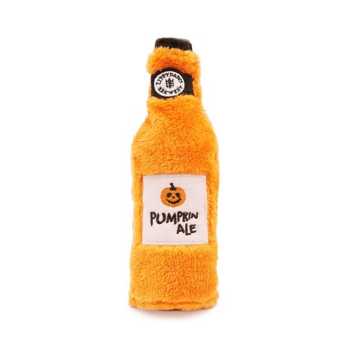 ZippyPaws - Happy Hour Crusherz Water Bottle Halloween Dog Toys - No Stuffing, Crunchy - Pumpkin Ale
