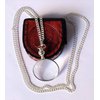 Castle Instruments Silver Coated Magnifying Glass, Optical Magnifier Lens with A Beautiful Necklace Chain Monocle for Library Reading Fine Print Zooming Increase Vision Jewelry ()