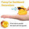 wonuu Rubber Duck Car Decorations Cute Car Accessories Dashboard Car Ornament with Cowboy Hat Swim Ring Colour Necklace and Sunglasses